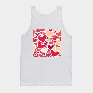 Colorful pattern with hearts Tank Top